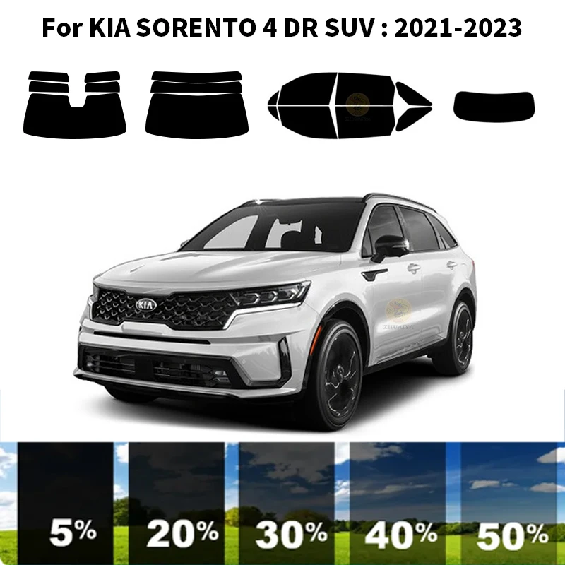 

Precut nanoceramics car UV Window Tint Kit Automotive Window Film For KIA SORENTO 4 DR SUV 2021-2023