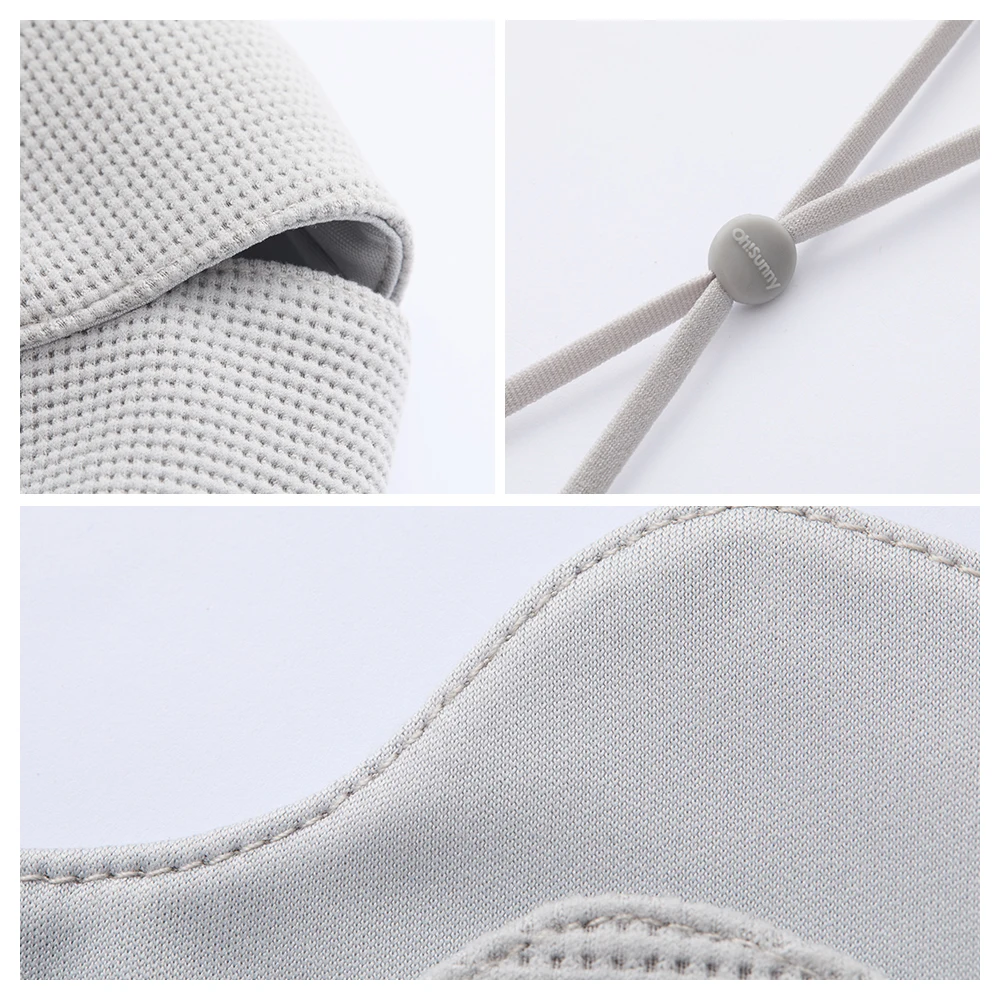 OhSunny Winter Warm Face Cover New Solid Color Waffle Pattern 3D Design Mouth Open Masks Windproof Anti-UV UPF50+