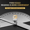LUXIANZI Stainless Steel Protractor Angle Ruler 180 Degree Guage Woodworking Carpentry Tool Measuring Angle Meter Goniometer 4