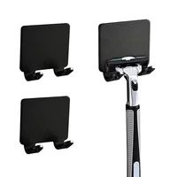 2/3PCS Punch Free Shaving Razor Holder Men Shaving Shaver Storage Hook Wall Shelf Bathroom Razor Rack Wall Kitchen Accessories 1