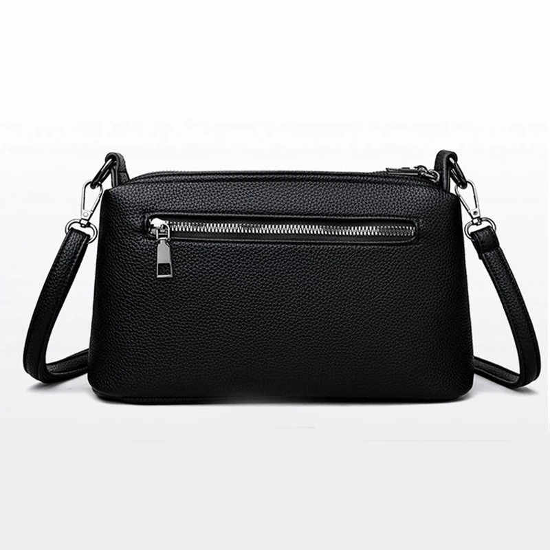 LAURA VANESSIAN - Borsa da donna mezza luna, zaino a tracolla, in pelle
