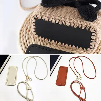 Alternative view of 1 Set Handmade Leather Bag Strap Handbag Woven Set High Quality Bag Bottoms With Hardware DIY Shoulder Handbag Accessories