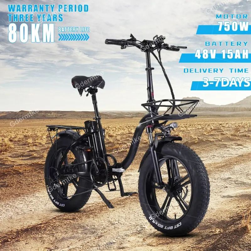 Cmacewheel Y20 750W E Bike 48 V15Ah Batteria Al Litio Pieghevole Bicicletta Elettrica Velocità 45 Km/H Mountain 20 Pollici Fat Tire Bici Elettrica