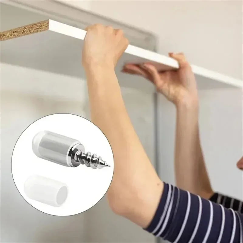40/20 Pcs Self-Tapping Shelf Support Pegs - Anti-Slip Sleeve Design for Closet & Shelf Partition Brackets, No-Drill Installation