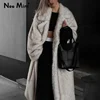 Neo Mint Vintage Luxury Long Faux Fox Fur Coat Women 2024 Winter Warm Fluffy Fur Jacket Female Street Furry Outerwear Overcoat 1
