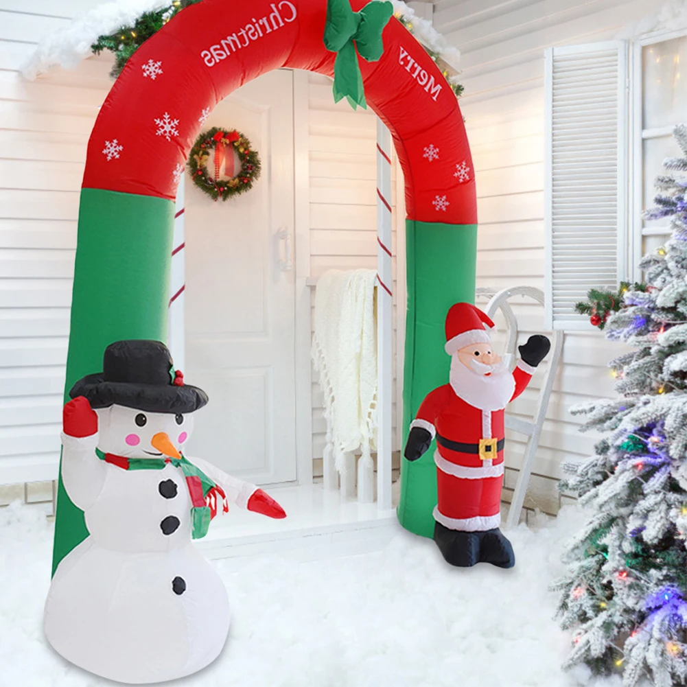 

2.4M Inflatable Christmas Cartoon Giant Elf with LED Light Santa Claus Ornament Nutcracker Model Christmas Dolls 2024 New Year