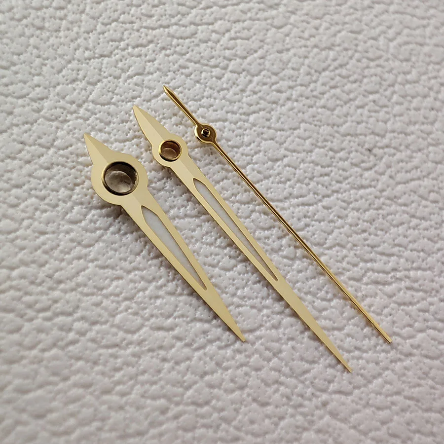 Green Luminous Hand Watch Accessories with Slender Gold Needles