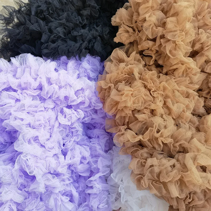 Description Picture 6 of item8 Kinds Of Cartoon Color Center Pleated Ruffle Lace Ribbon DIY Hat Storage Basket Crafts Border Clothing Skirt Sewing Decoration