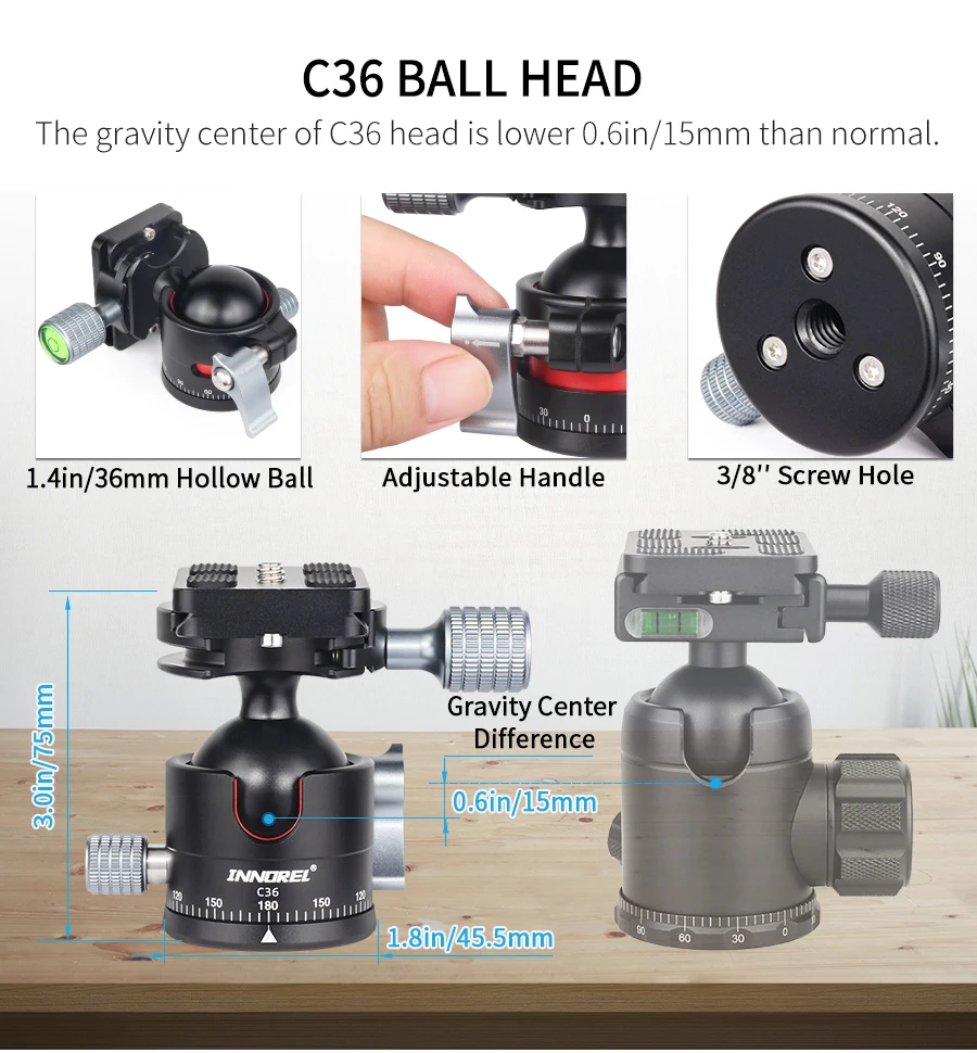 RT30 Tripod  Fast Flip Buckle Height 197cm/77.6in Monopod Aluminium Alloy Profes