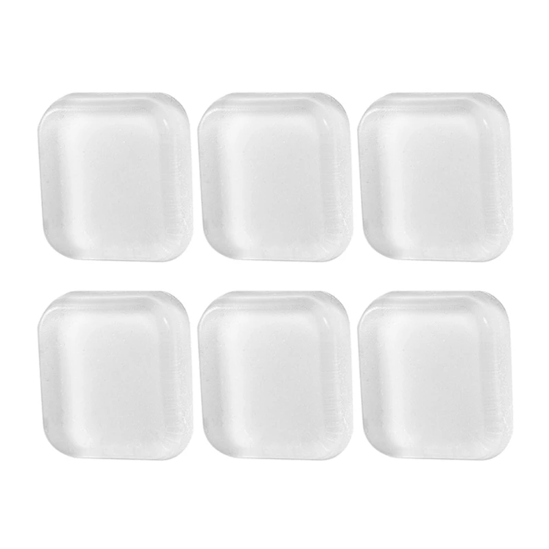 

6pcs Square Wall Pads Wall Protectors Clear Wall Bumpers Square Wall Cushions