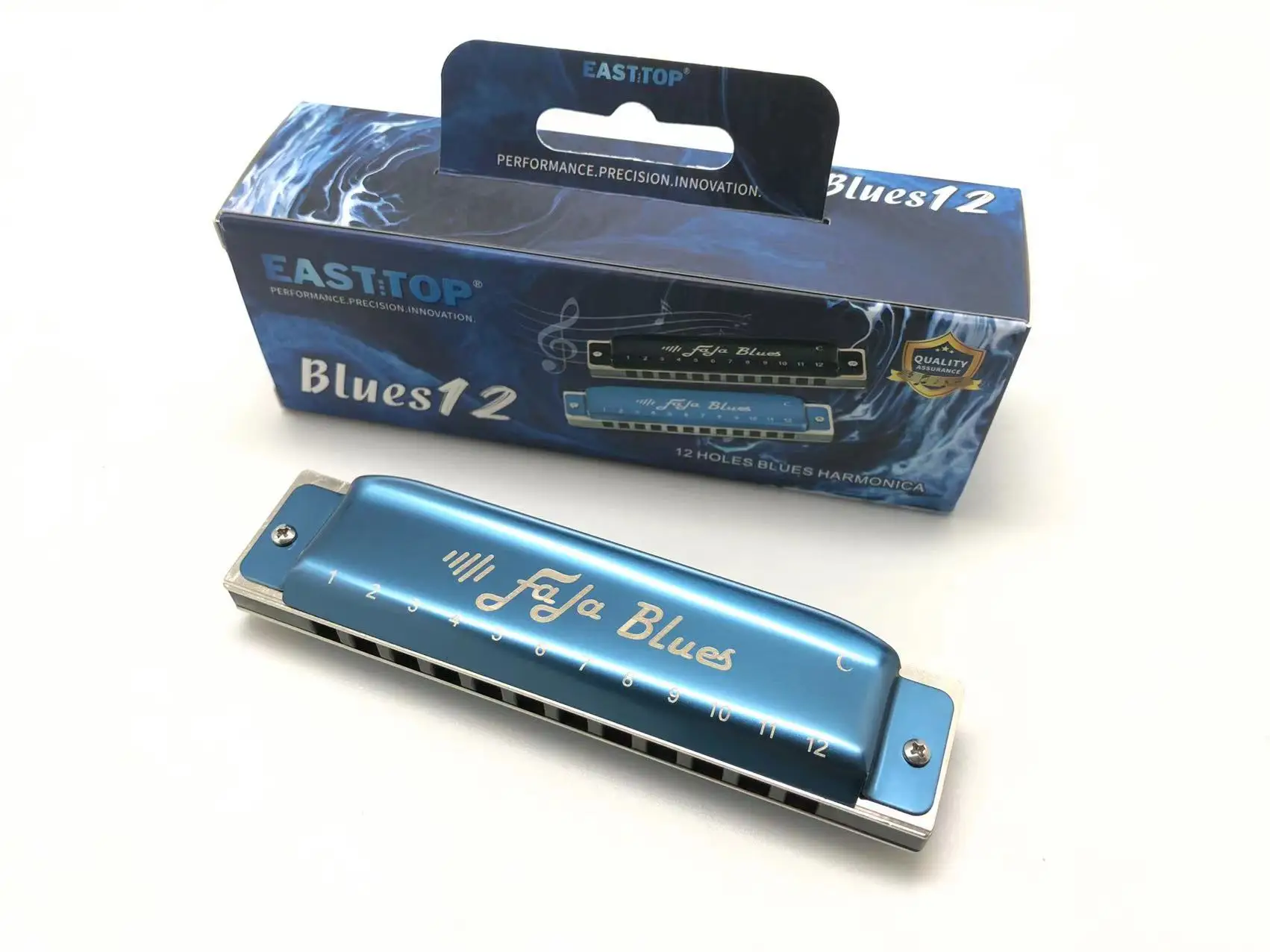 EASTTOP FALA 12 hole blues professional harmonica AL comb