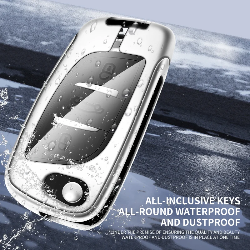Sleek Car Key Case Cover with Keychain for Enhanced Protection and Style