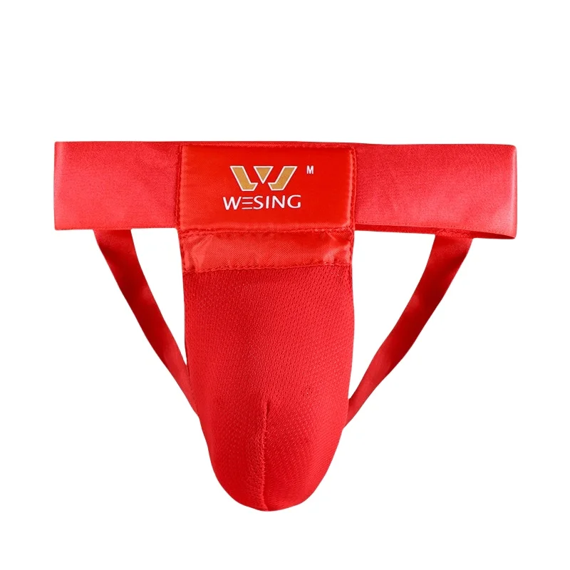 Wesing Boy Man Simple Style Muay Thai Groin Guard Jockstrap Martial Art Kickboxing Crotch Protector Training Protective Gear EO