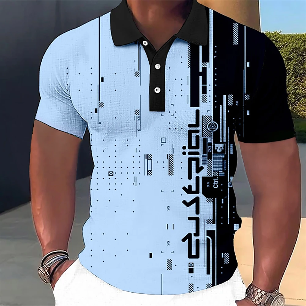 Simple Polo T-Shirts For Men 3d Printed High-Quality Men'S