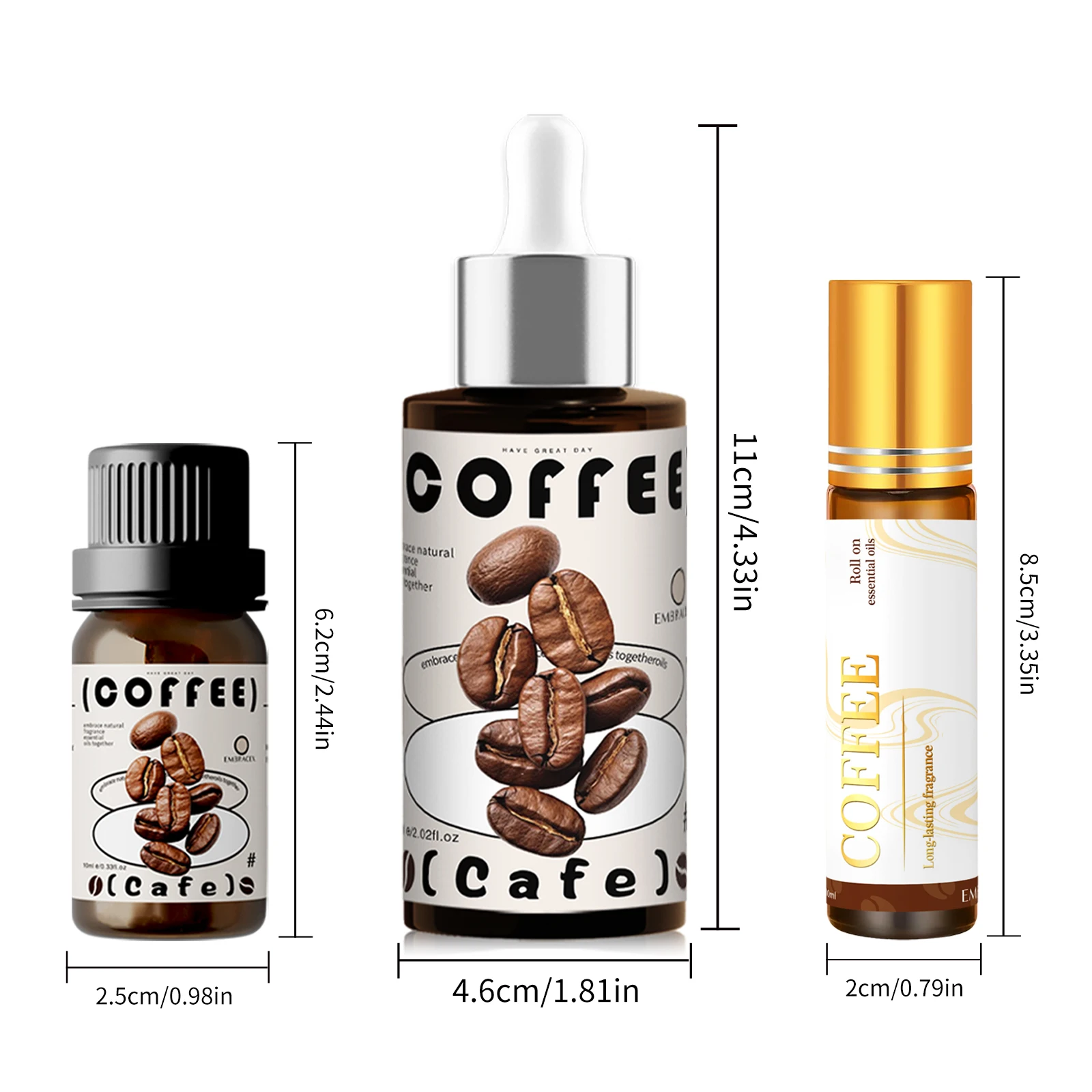 3 قطعة/2 قطعة/1 قطعة 10 مللي + 60 مللي القهوة الزي...