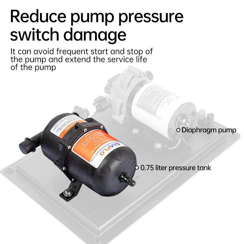 0.75L 1L 125PSI Pre-Pressurized Accumulator Tank Pressure Storage Vessel Hold Water Under Pressure Water Pump Flow Control Inter water pump flow control