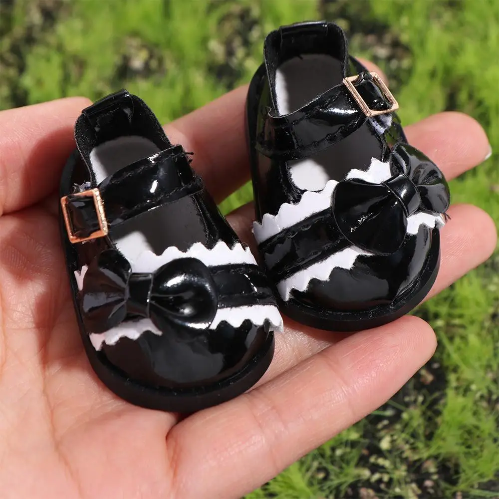 Dolls Accessories Handmade Boots 14 Inches Cotton Doll 5.5cm Doll Shoes Mini Bow Shoes Doll Casual Shoes Doll Leather Shoes