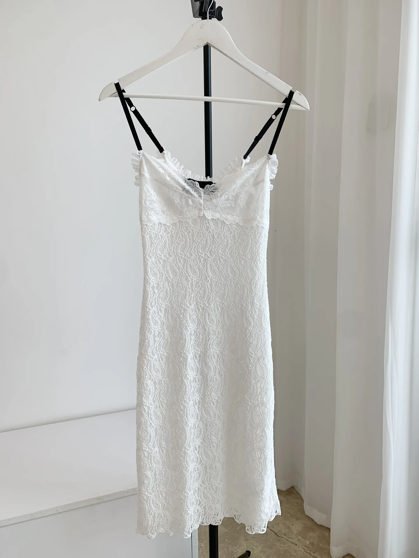 

New white lace slip dress for early spring