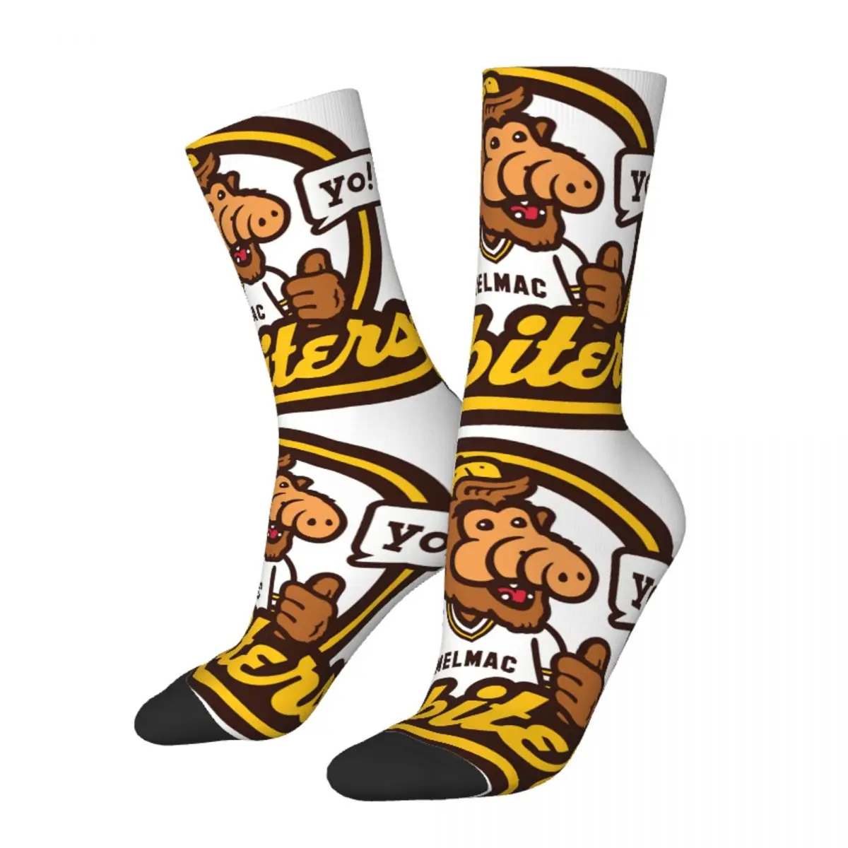 

Забавные сумасшедшие носки для мужчин, орбитры в стиле хип-хоп, винтажные анимационные носки из серии ALF, счастливые бесшовные носки с принтом для мальчиков, подарок