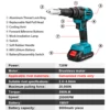 20000N Brushless Electric Rivet Gun 2.4-4.8mm Cordless Rivet Nut Gun Drill Insert Automatic Riveting Tool For Makita 18V Battery 4