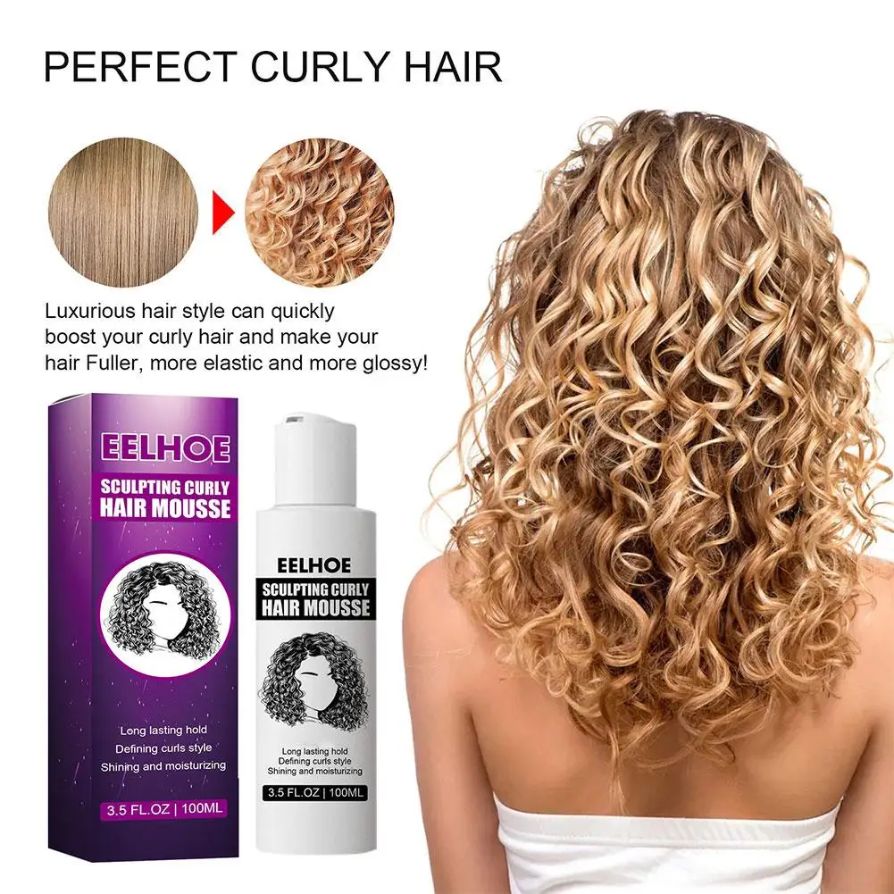 Eelhoe Curl Enhancers Styling Elastin Anti-frizz Curly Curling Care Hair Beauty Hair Moisturizing Repair 100ml Agent Stylin E0r9
