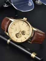 Montre automatique LONGLUX, style élégant, vente en gros, montres mécaniques squelette, cadran romain, étanche, montre homme, cadeau pour homme 2