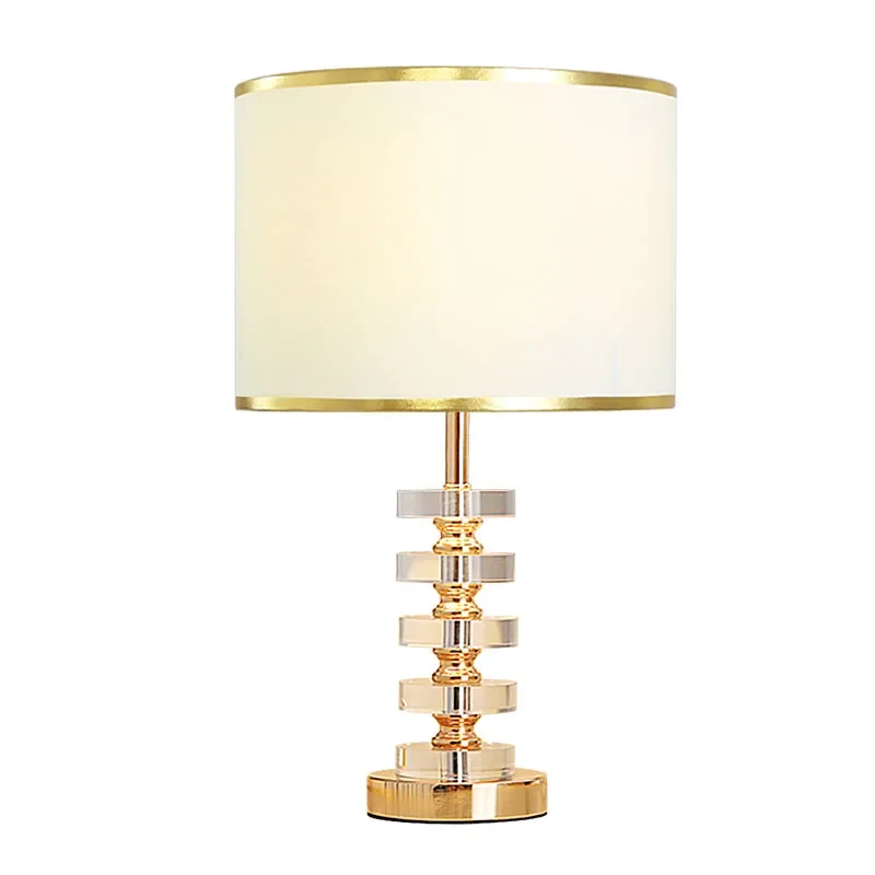 

Luxury Crystal Table Lamp Post Modern Simple American Style Table Lamp For Living Room Bedroom Bedside Lamp