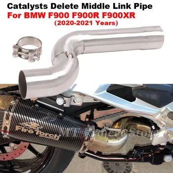 Motorcycle Exhaust Modified Muffler Escape Moto Catalysts Delete Middle Link Pipe Slip On For BMW F900 F900R F900XR 2020 2021