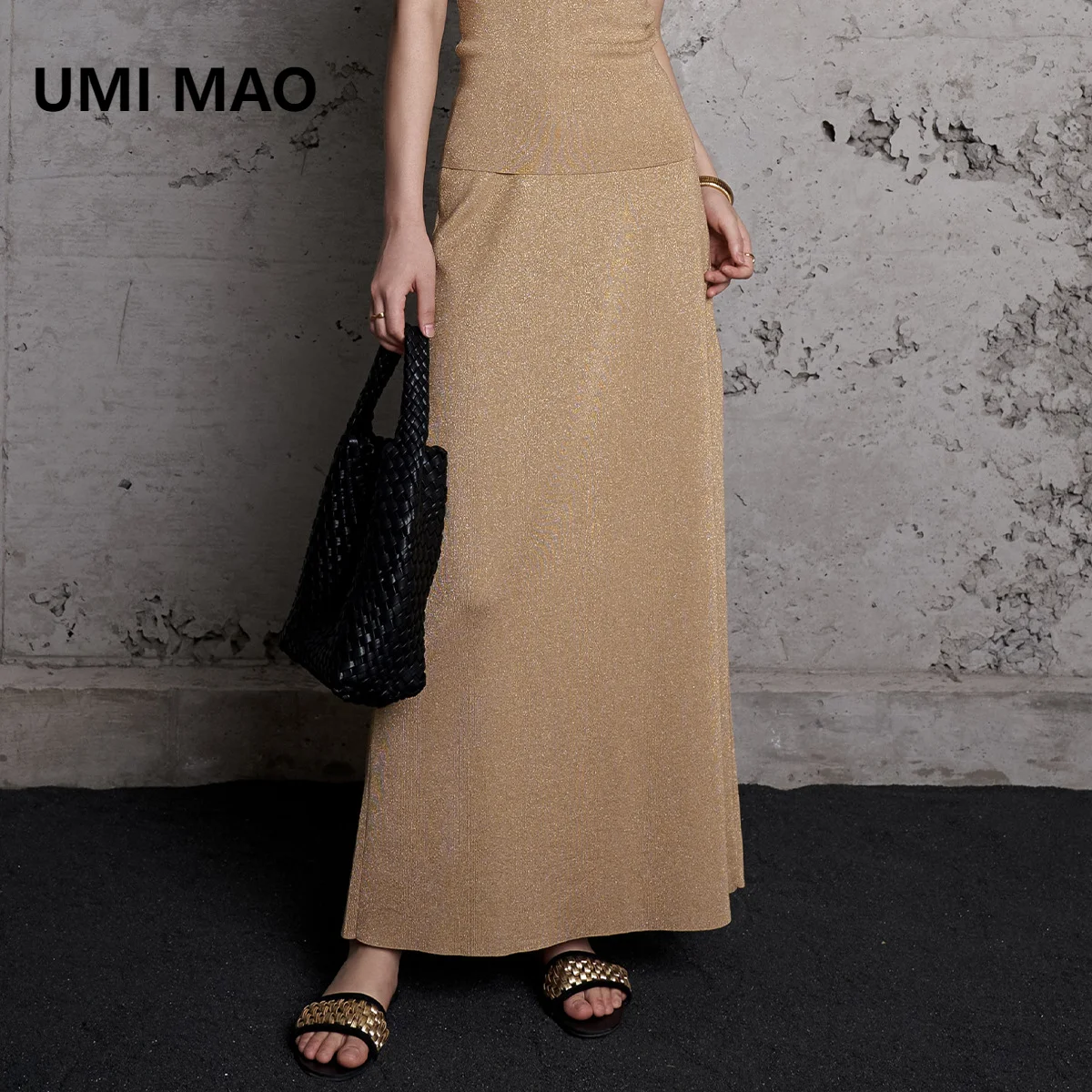 

UMI MAO Women's Clothing Half Skirt 2023 Spring And Autumn New Product Minimalist Workwear Long Half Skirts Women