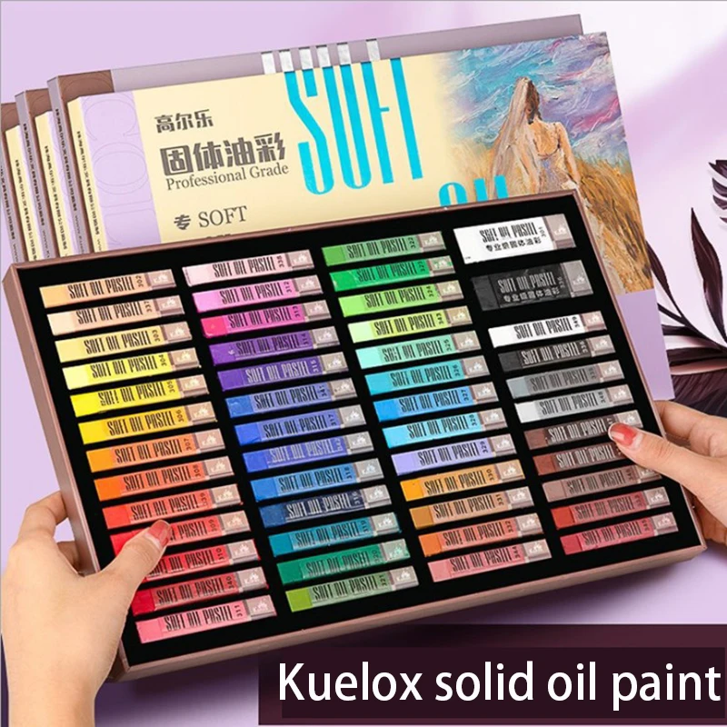 Kuelox Artistic Soft Oil Pastels Mini Professional Solid Oily Water-Soluble Painting Pigment Crayon For Gift Art School Supplies oil pastels