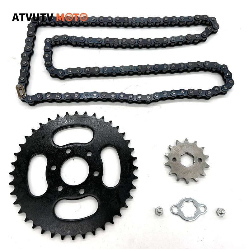 

40T 428 Rear Sprocket 37mm+14T Front Engine Sprocket 104L For 4 Wheeler 150cc 200cc 250cc ATV Scooter Quad Buggy Dirt Pit Bike