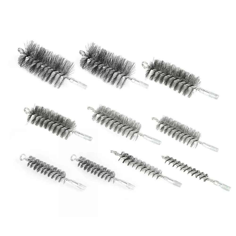 

20-70mm Chimney Brush Cleaning Brush Round Steel Wire Fireplace Flue Pipe Rust Drilling Brush Electric Drill Impact Tool