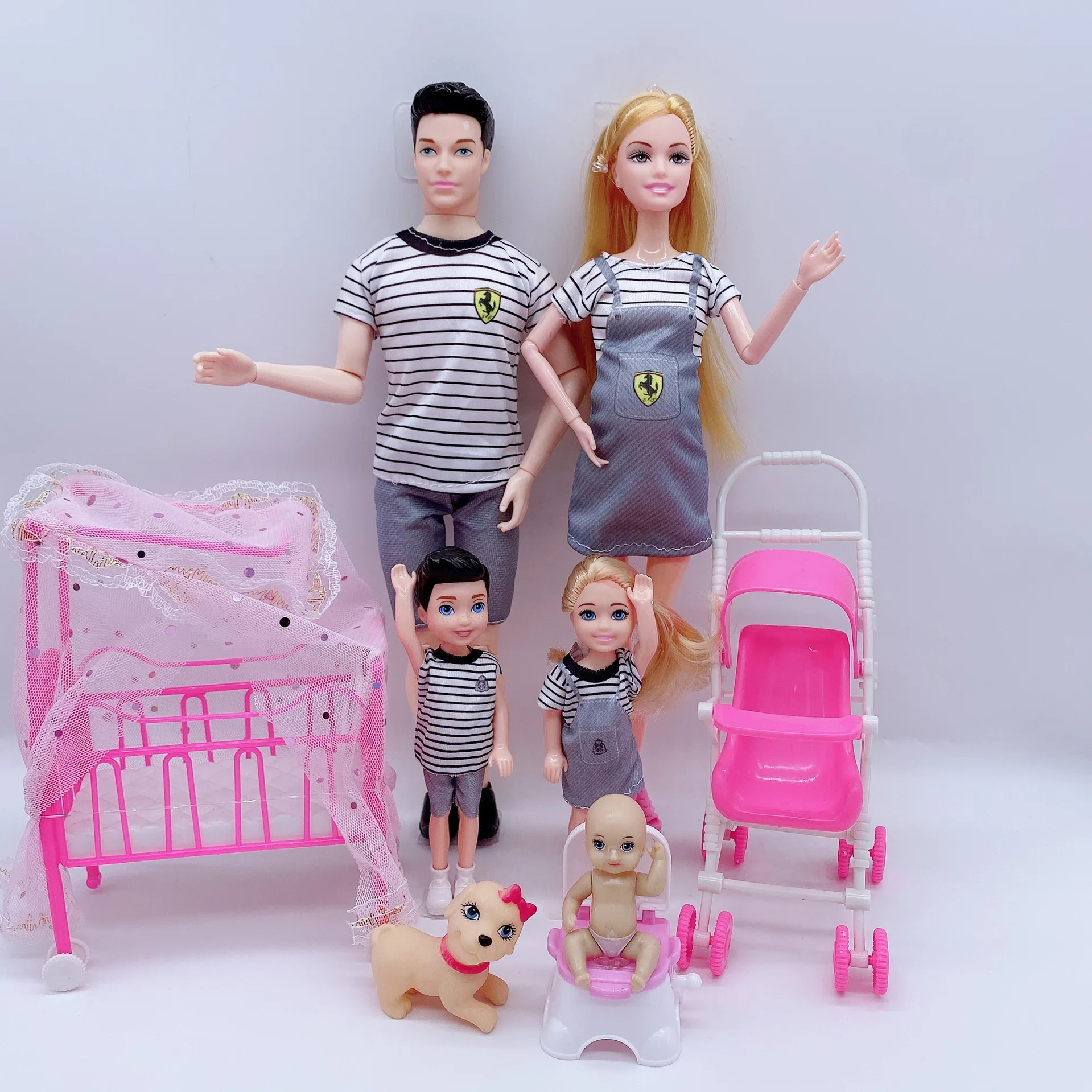 bts dolls Toys Dolls For Girls Barbie Doll Family 6 People Doll Big Belly Pregnant Woman Play House Girl Toy Children Toys Bjd Reborn Lol our generation dolls Dolls