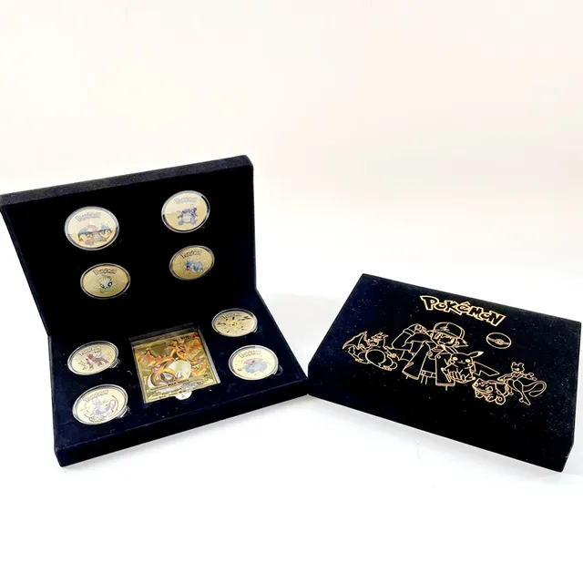 2022 Charming Pokemon Commemorative Coin Kawaii Pikachu Patterns Gold Plated Color 46 Patterns Collection Anime Perfect  Gifts 3