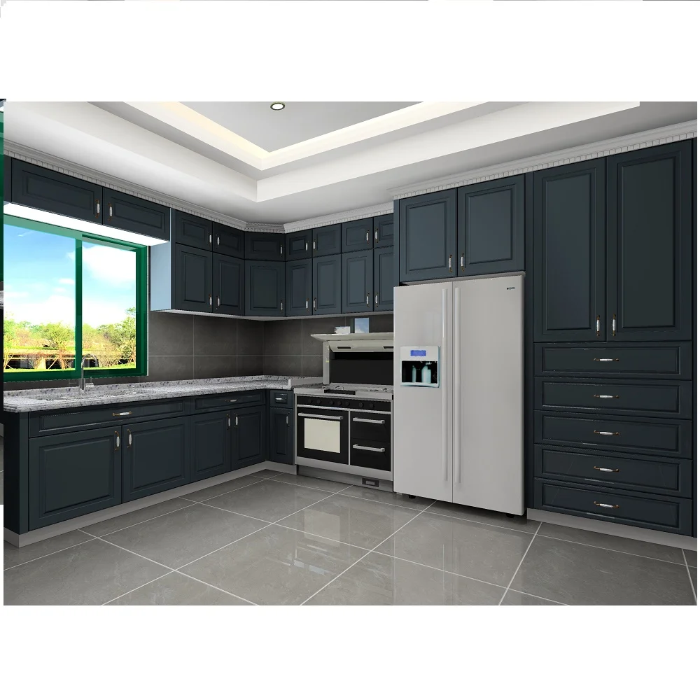 Made New Design Kitchen Furniture Solid Wood Kitchen Cabinets