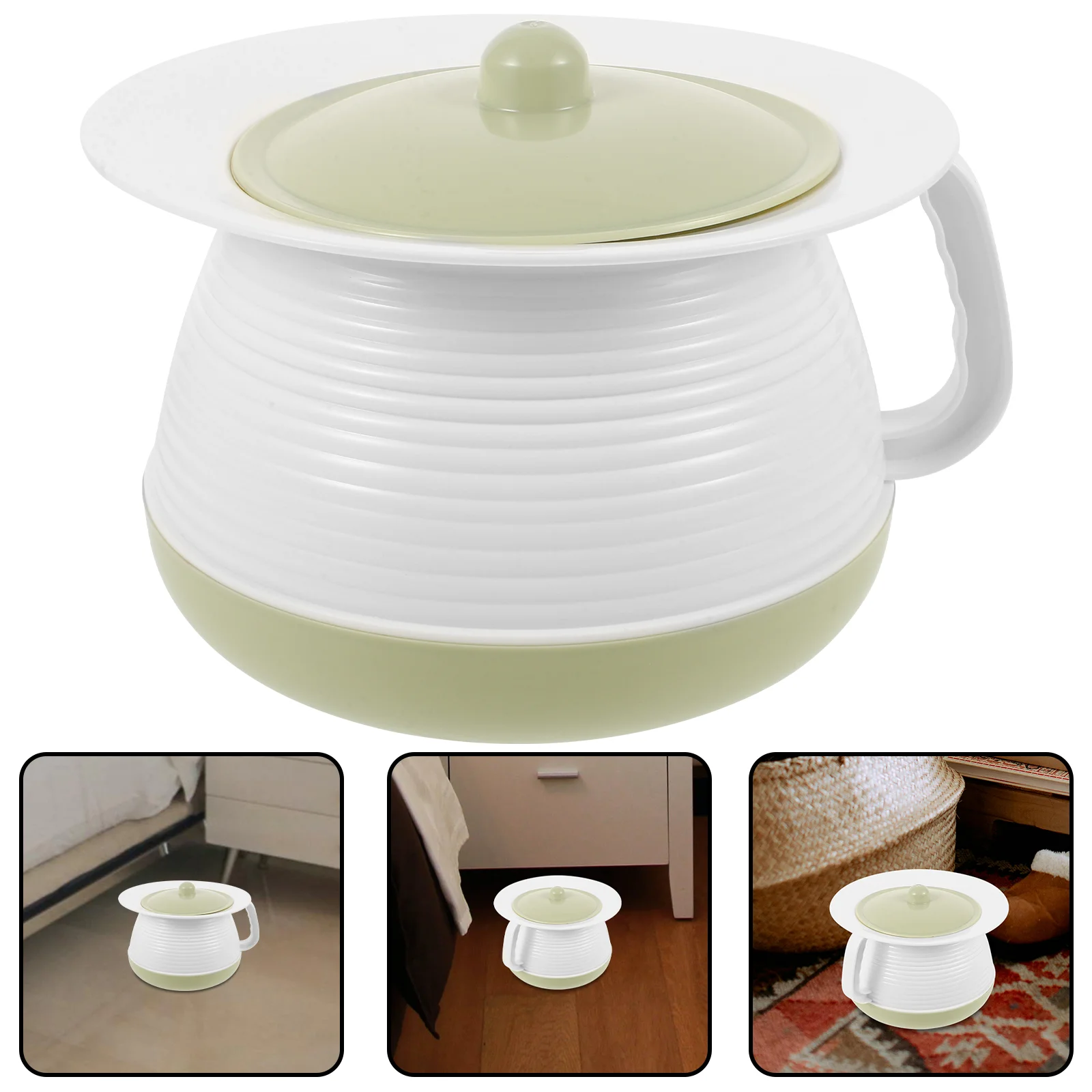 Thicken at Night Spittoon Elderly Garbage Can Vintage Bedpans Plastic Potty Urinal