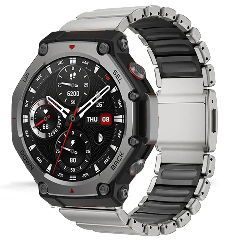 Luxury Titanium Magnetic Rubber Strap with Magnetic Buckle - Premium Watch Band Accessory