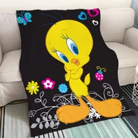 Home and Decoration Tweety Bird Luxury Throw Blanket for Sofas Sofa Blankets King Size Fluffy Soft Blankets & Throws Cobija Knee 1