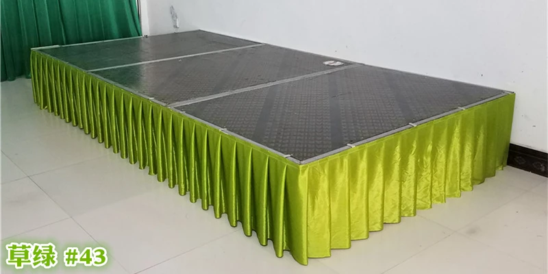 White Pleated Table Skirt Wedding Backdrop Curtains for Table Clothes Cover Wedding Stage Skirting for Event Party