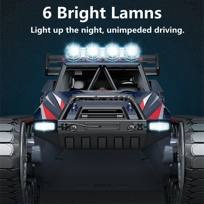 1: 12 Crawler Type Spray Remote Control Tank 2.4G Alloy LED Floodlight All Terrain High Speed Off-Road Radio Control Tank Car 3