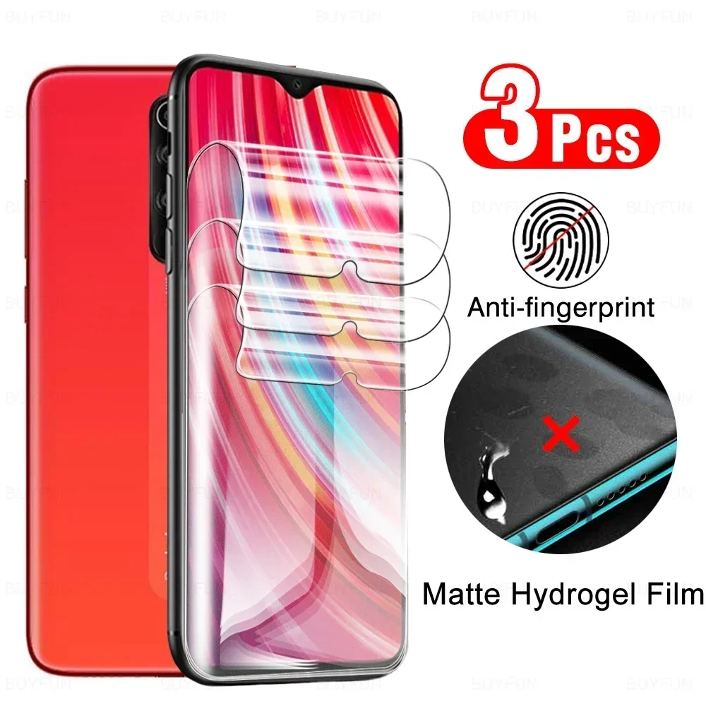 

3 Pcs Matte Anti-fingerprint Hydrogel Film For Xiaomi Redmi Note 8 Pro 8T Screen Protector Note8 T 8pro 8a Not Protective Glass