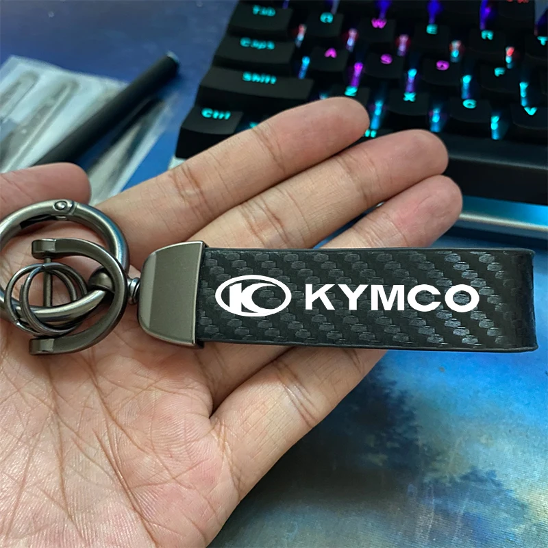 For KYMCO XCITING 250 300 350 400 500 Kxct Downtown DT 250i 300i 350i Motorcycle Keychain Holder Keyring Key Chains Lanyard