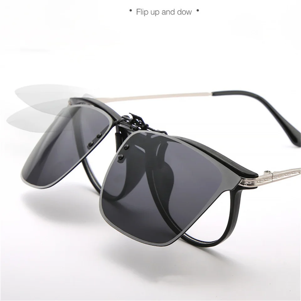 OopsMi Clip-On Occhiali Da Sole Polarizzati TR90: Flip Up Per Occhiali Da Vista – Protezione UV400