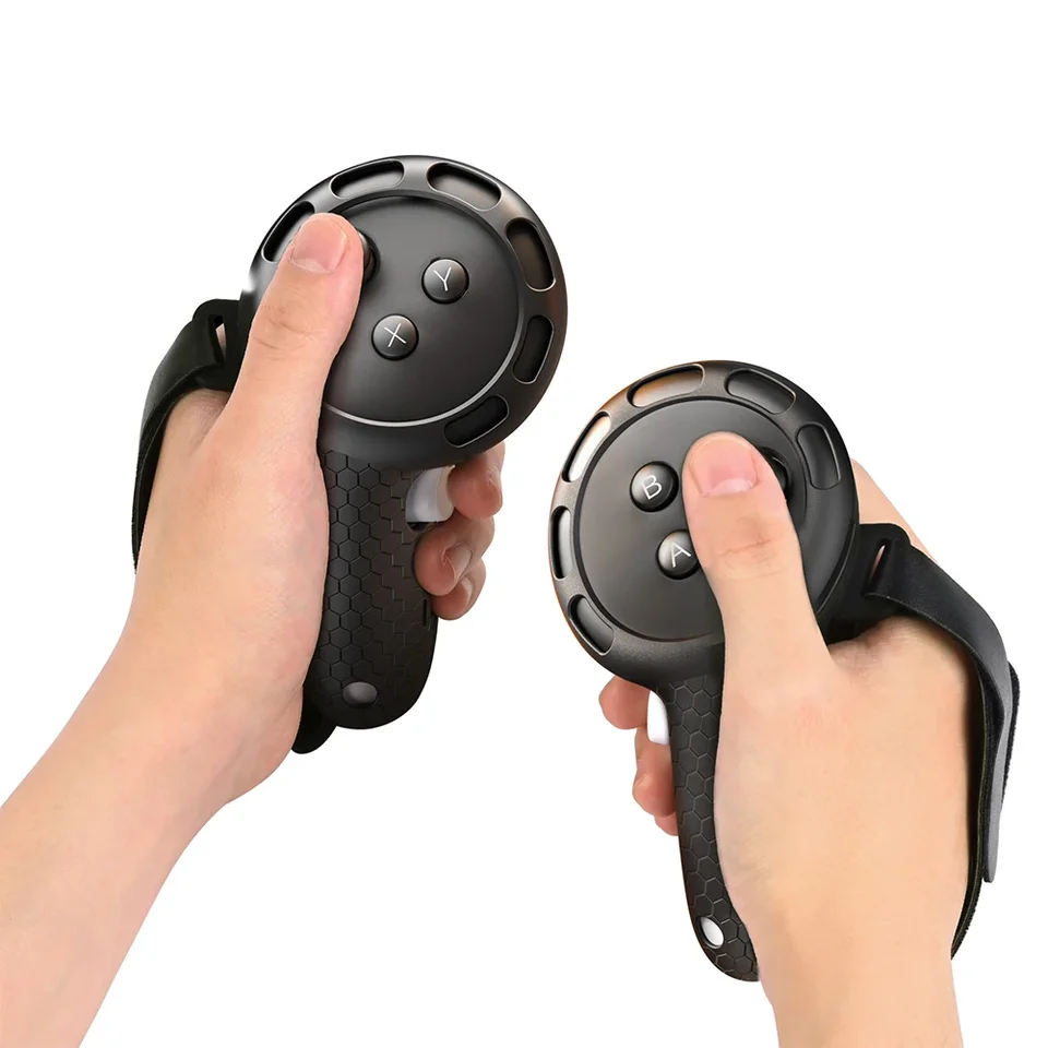 Silicone Controller Grips Cover with Adjustable Strap