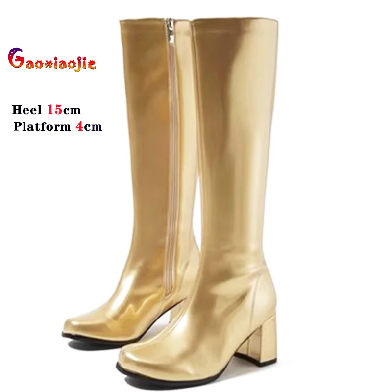 Knee-High Boots Costumes 60s 70s Go Go Boot Retro1960s Ladies