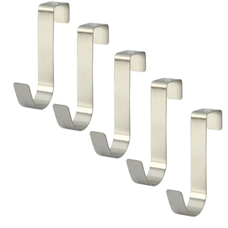 5PCS Bathroom Cabinet Door Hook Stainless Steel Door Rear Hanger Keychain Coat Hook Home Kitchen Accessories Organizer Tools storage hook,door hook