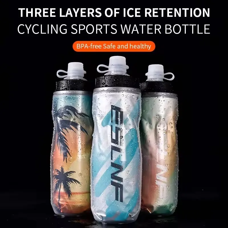 Insulated Cold Cycling Water Bottle Portable 610ml MTB Bottle Ultralight Dustproof Sports water bottle,bicycle water bottle,sports bottle