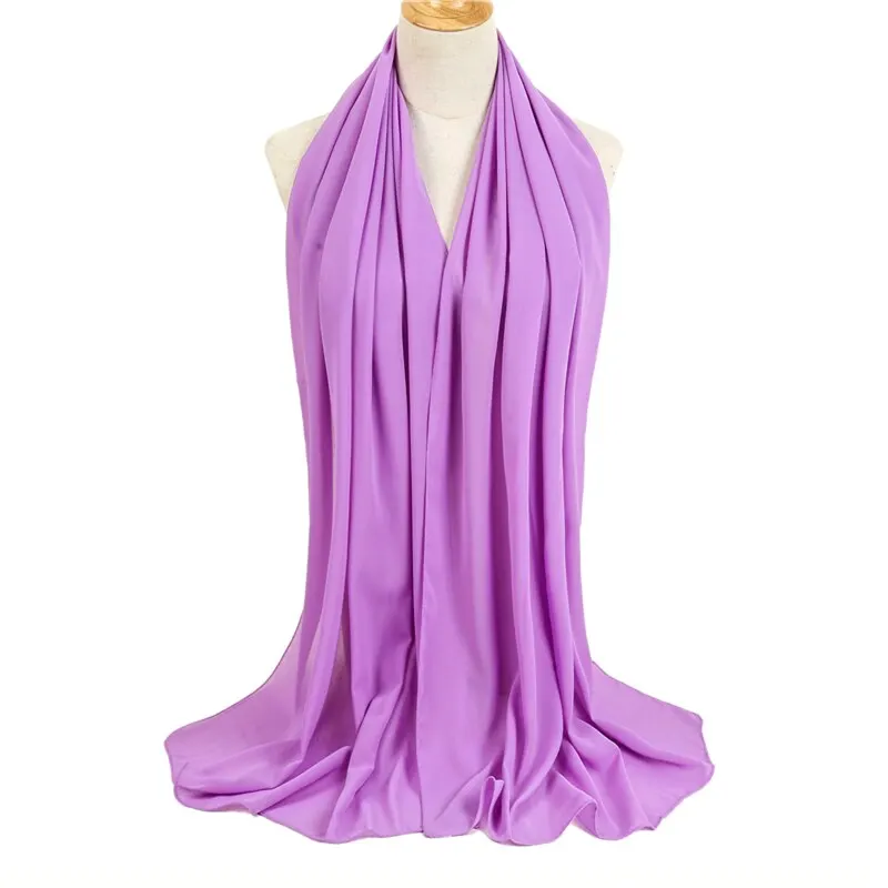 Bubble Chiffon Solid Muslim Hijab Scarf Fashion Ramadan Shawl Wraps Long Headscarves Bandana Ladies Plain Foulard Accessores bandana headscarf