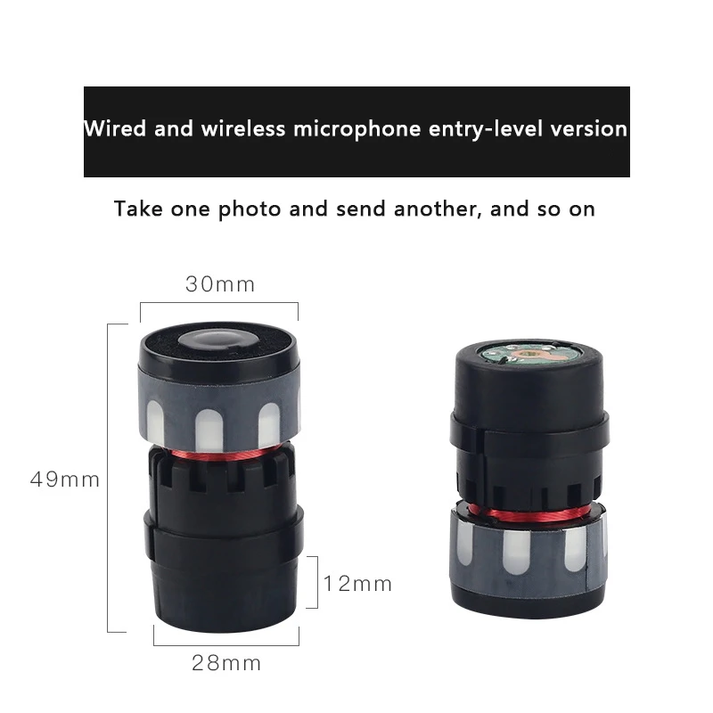 (BBQ4) Accessori Fai-da-Te per Microfoni, Nucleo per Microfono Cablato Unidirezionale ad Alta Fedeltà, Cartuccia per Microfono Dinamico Cablato - Image 3