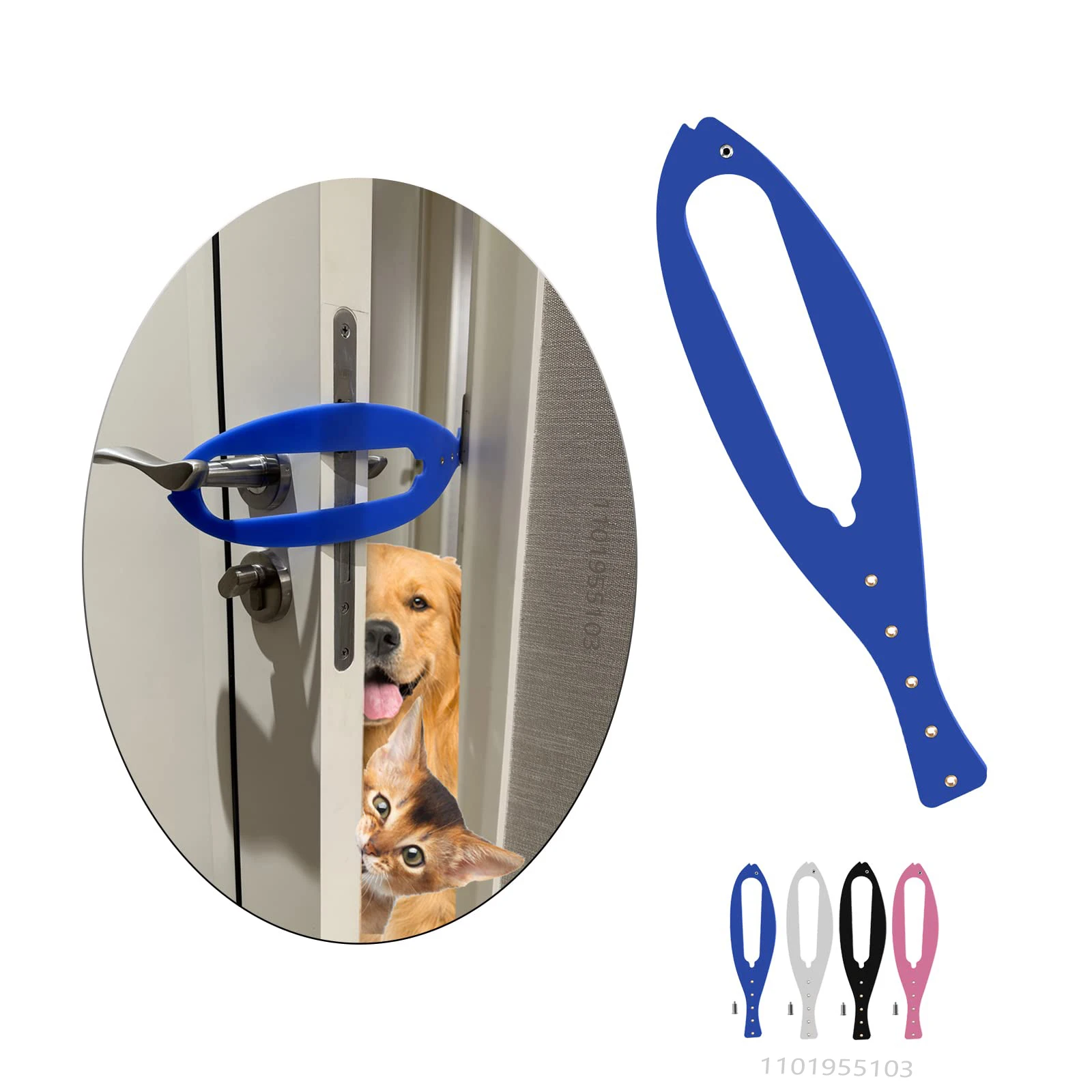 1 Pcs Cat Door Latch Adjustable Pet Door Holder Latch To Keep Dog Out of Litter Boxes and Food Flexible Dog Stopper Strap